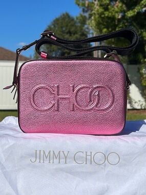 New pre-authenticated Jimmy Choo camera bag with COA card & dust bag